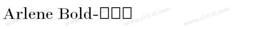 Arlene Bold字体转换
